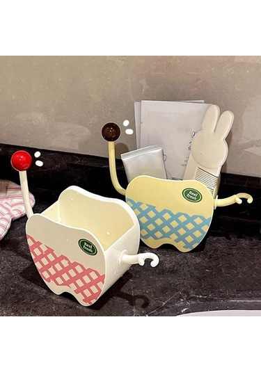 Elmpaly Yeşil Deliksiz Diş Fırçası Askısı - Banyo Tezgahı Veya Duvara Montaj Saklama Rafı Yeşil