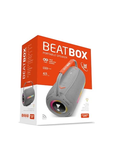 Powerway Beatbox Bluetooh Led Işıklı Hoparlör