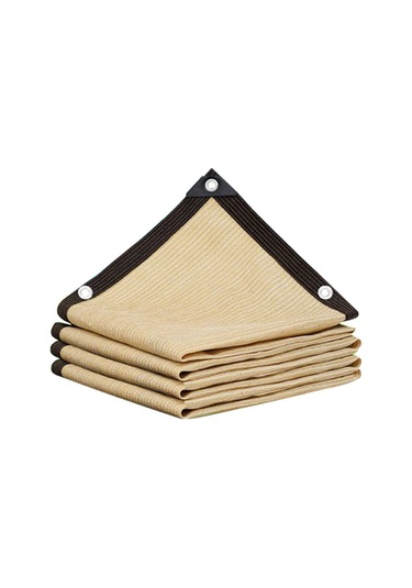 Maiyame Mavi Sarı Gölge Ağı Bahçe Balkon Dış Mekan Güneş Engeli Isı Yalıtımı 2m 3m Kalın加密 Kenar Kaplama Delikli Koruyucu Köşeli Çok Renkli