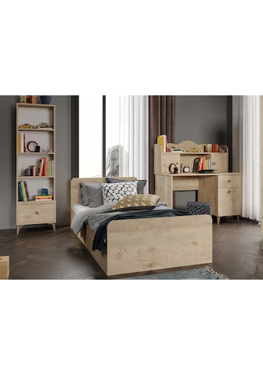 Akasya Modern Genç Odası Takımı Meşe - 4 Parçalı Meşe