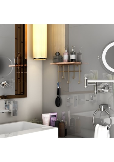 Bino Bino Demonte Dekoratif Askı Askılık Organizer Masif Raf