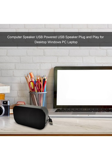 Lemestar Usb Hoparlör Mini Taşınabilir Masaüstü Müzik Çalar, 3w Çift Hoparlörlü, Plug & Play, Siyah 5010