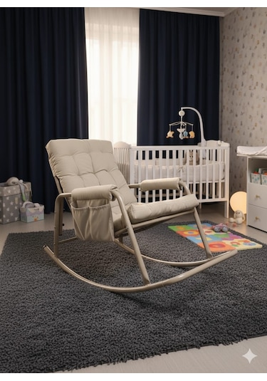 Roket Sallanan Koltuk Rahat Tv, Okuma Ve Emzirme Sandalyesi Yumuşak Minderli Diğer