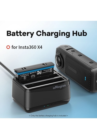 Springsun Insta360 X4 Akıllı Şarj Aleti - 3 Pil Ve 3 Tf Kart Tutucu, 4.35v/1a Çıkış, 2.5 Saat Tam Şarj Süresi, Usb Type-c Girişi