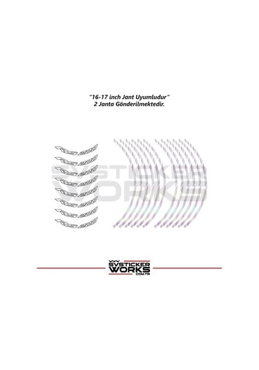 Bajaj Rs200 Jant Sticker Dış Ve İç Set Sticker Jant Şeridi Hologram 85834741