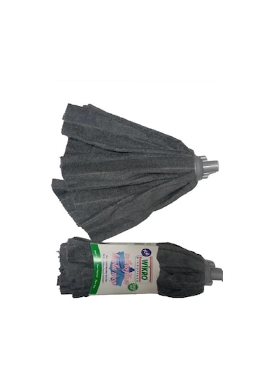 1 Adet Mop 1 Adet Ahşap Sapı İle Takım Mikrofiber Vileda Tipi Mop Paspas Gri