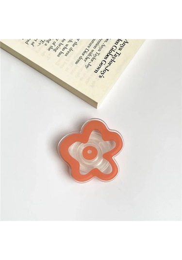 Goldenqian Kore Sevimli Temizle Çiçek Parlak Katlanabilir Soket P-soket Pop Telefon Tutucu Iphone Samsung Griptok Kavrama Tok Halka Stand Braketi G G