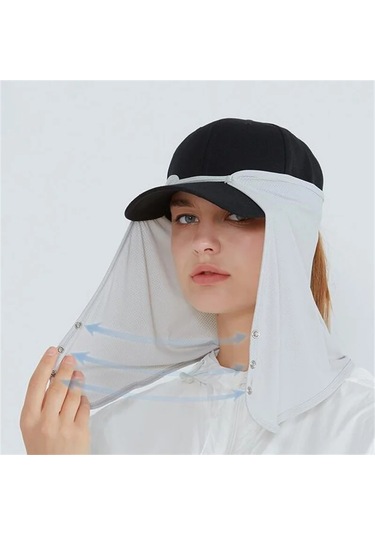 2pcs Çabuk Kuruyan Balıkçı Şapkası Yüz Boyun Güneşlik Maskeleri