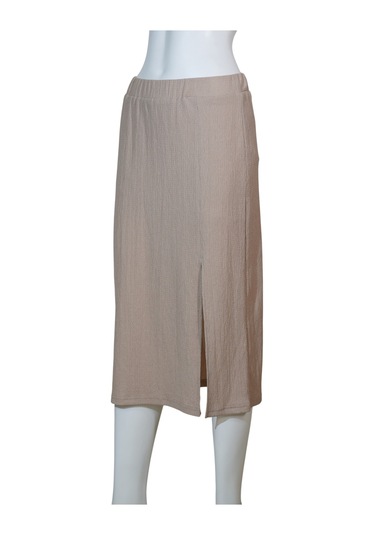 Kadın Yırtmaçlı Etek Bej