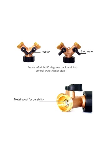 Cbtx 2'si 1 Arada Ev Su Musluğu Vanası Şant Konnektörü Çok Renkli