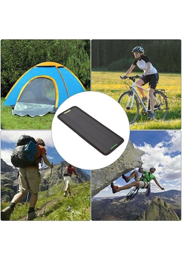 Ranyeek 12v 5w Güneş Paneli Akü Şarj Cihazı - Otomobil, Motosiklet, Tekne, Karavan Bakımı - Siyah Standart Paket