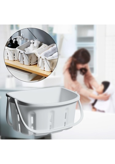 Suntek Yurt Banyo Açık Gri Için Plastik Duş Caddy Tote Diğer