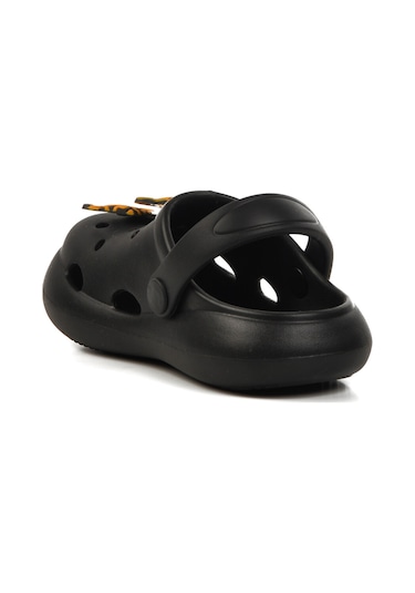 Siyah Kız Çocuk Sabo Terlik Yumurcak P Siyah