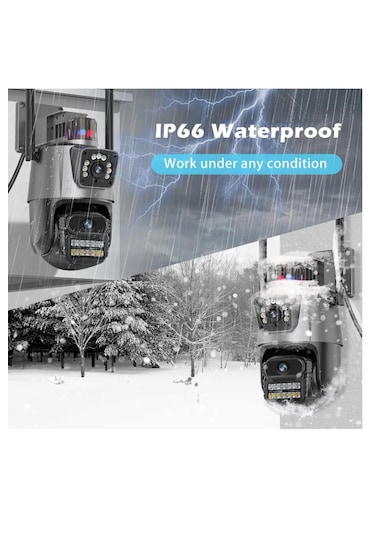 Yeni 8mp 8k Ptz Wifi Ip Kamera Çift Lens Aı Hareket Algılama