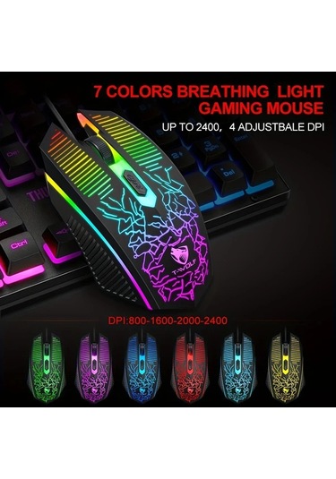 Techbloom Tf31 T Wolf 3ü 1 Oyun Kombo Seti Aydınlatmalı Mekanik Klavye Optik Fare Mousepad Pc Ofis Diğer