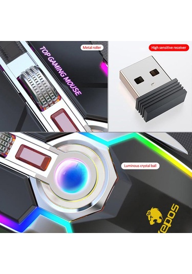 G80 Kablosuz Oyun Faresi Şarj Edilebilir Sessiz Oyun Faresi