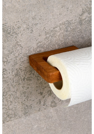 Hagen Ahşap Yapışkanlı Rulo Kağıtlık, Havluluk, Kağıt Havluluk Kahve