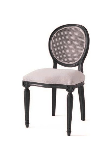 Madalyon Hazeranlı Ahşap Klasik Sandalye Siyah