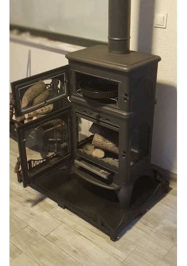 Flame Stove Modena Lux Oven Döküm Soba