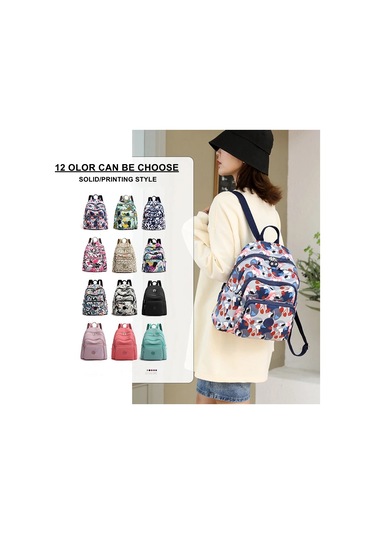 Kadınlar İçin Baskı Sırt Çantası Seyahat Yüksek Kapasiteli Su Çok Renkli