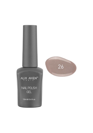 Alix Avien Uv Kalıcı Işıltılı Nude Jel Oje 26 Gel Polish 12 Ml