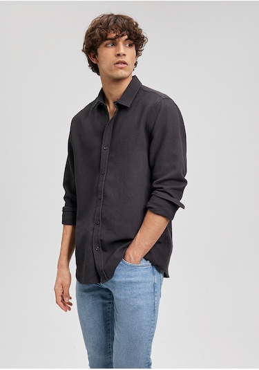 Mavi - Siyah Gömlek 8810217-900 - (534222710) Siyah