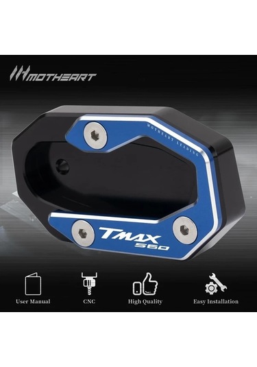 Dashanshop Yamaha Tmax 560 Tech Max 2020-2023 Altın Cnc Ayaklık Pedi Yumuşak Zemin Destek Plakası