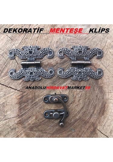 Dekoratif Tavla Menteşe Klips Kutu Menteşe Ve Klips Oksit Renk