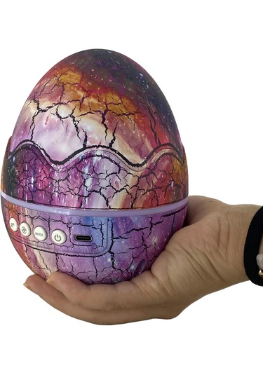 Bukrem Store-galaksi Dinozor Yumurtası Gece Lambası Bluetooth Hoparlör & Kumandalı Yıldız Projektör