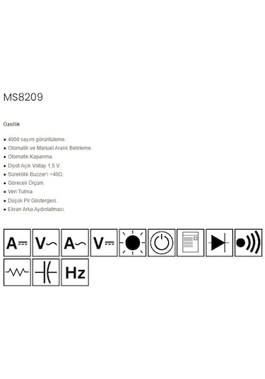 Mastech Ms8209 Dijital Multimetre