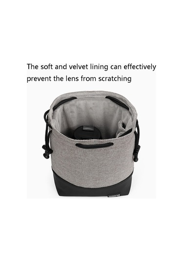 Baona Su Geçirmez Mikro Slr Kamera Çantası Koruyucu Kapak İpli Kılıf Çantası, Renk: Büyük Gri Diğer
