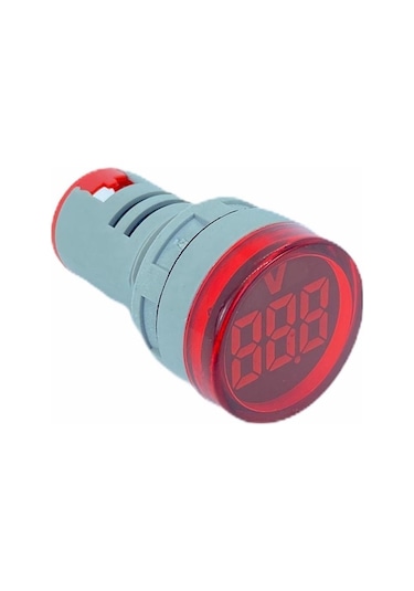 Dijital Voltmetre 22 MM 5-60v Dc Kırmızı