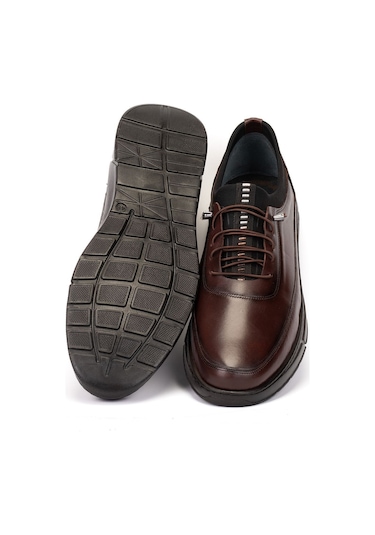 İçi Dışı %100 Hakiki Deri Kahverengi Tam Ortopedik Erkek Ayakkabı 45-46-47 Numara Kahverengi