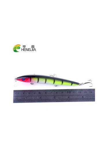 Hengjıa 1 Adet Büyük Minnow Yem 3d Gözler Gerçekçi Alabalık Pike Cazibesi Seyahat Olta Takımı