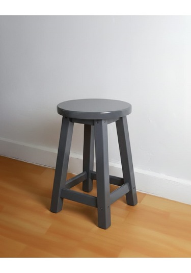 Ahşap Tabure 40 Cm / Arbrestore Antrasit