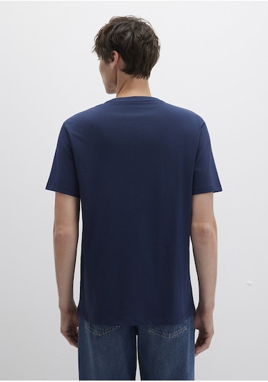 Mavi - Lacivert Basic Tişört 066249-70497 Lacivert