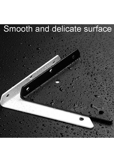 Sones Yük Taşıyan Görünmez Üçgen Braket Duvar Raf Braketi Vidalarla, Özellikler: 140x130mm Siyah