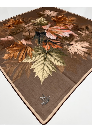 Mono Scarfs Soft Pamuk Eşarp-90 X 90 -06109 Kahverengi