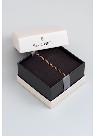 Klasik Sarı Kaplama Çelik Erkek Bileklik Sarı