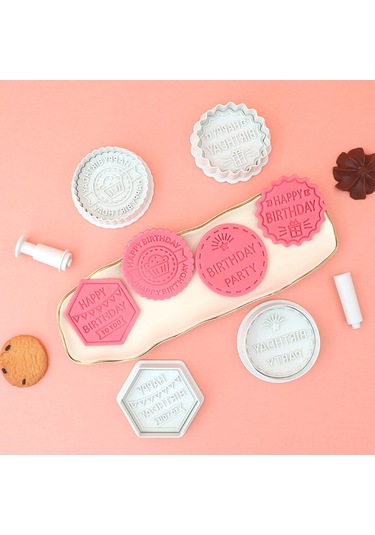 Skycity Ev Hamuru Kalıbı: 3d Doğal Görünümlü Bisküvi/pasta Yapımı, Yüksek Kalite Materyal, Kolay Temizleme, 2 Adet Basma Ucu Şeffaf Şeffaf