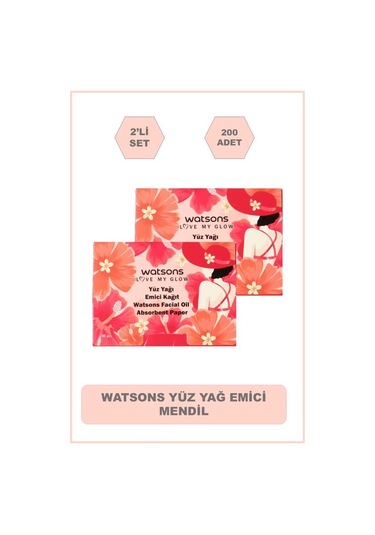 Yüz Yağ Emici Mendil 100 2 Adet