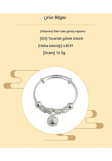 Dancemonkey Boyutu Ayarlanabilir Çan Transfer Boncuk İçi Boş Saray Çan Bilezik Gümüş