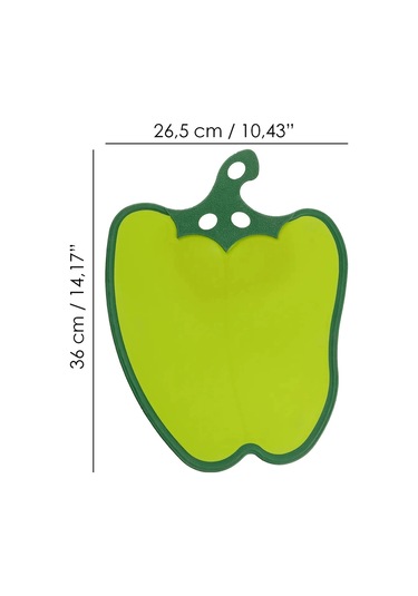 Dolma Biber Figürlü Kaydırmaz Kesme Tahtası Doğrama Panosu Renkli