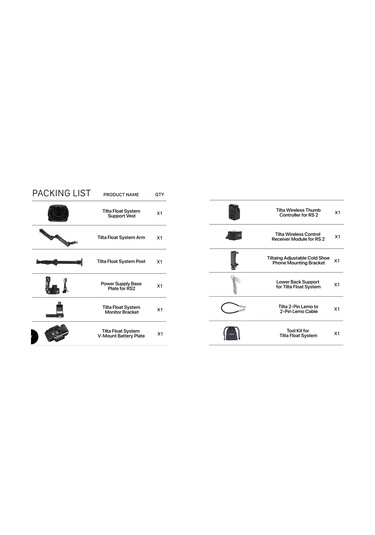 Tilta Gss-t01-v Float Djı Rs2 Ve Rs3 İçin El Gimbal Destek Sistemi