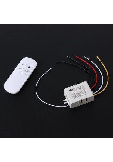Dofolink 220v İki Yollu Uzaktan Kumanda Anahtarı - Aydınlatma Cihazlarını Ayrı Ayrı Kontrol Et - Kolay Kurulum - 30m Mesafe