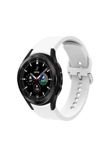 Galaxy Watch 4 44mm Krd-50 Uyumlu Kordon Lumena Beyaz