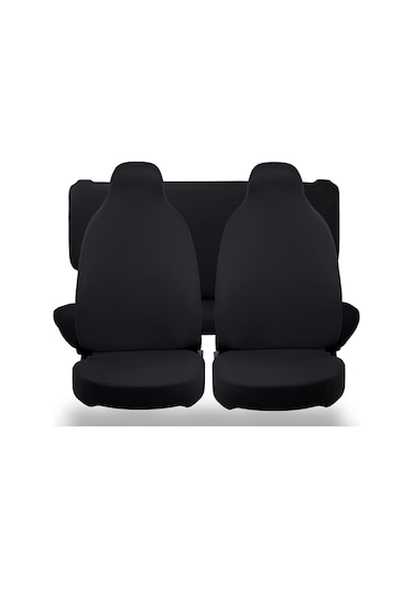 Her Araca Uyumlu Siyah Oto Koltuk Kılıfı -araç Penye Koltuk Kılıfı Servis Kılıfı 4 Parça