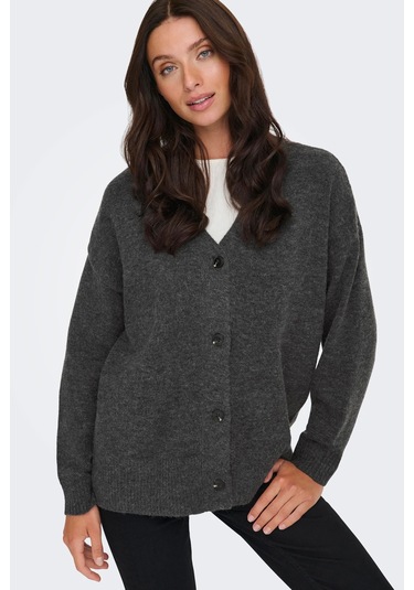 Only Kadın Onlhouston V Yaka Uzun Kollu Yünlü Hırka 15353192 Antrasit Antrasit