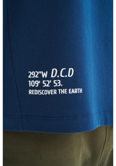 Arma Erkek Regular Fit Basic Reglan Kollu Süprem Bisiklet Yaka Tişört Y29344472202 İndigo