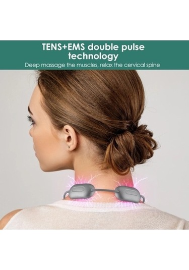 Bloomnest Gümüş Asılı Servikal Omurga Masajı, Mini Darbe Omuz Servikal Masaj, Isıtma Kompres Boyun Darbe Masaj 9p9qgl, Çok Renkli Çok Renkli